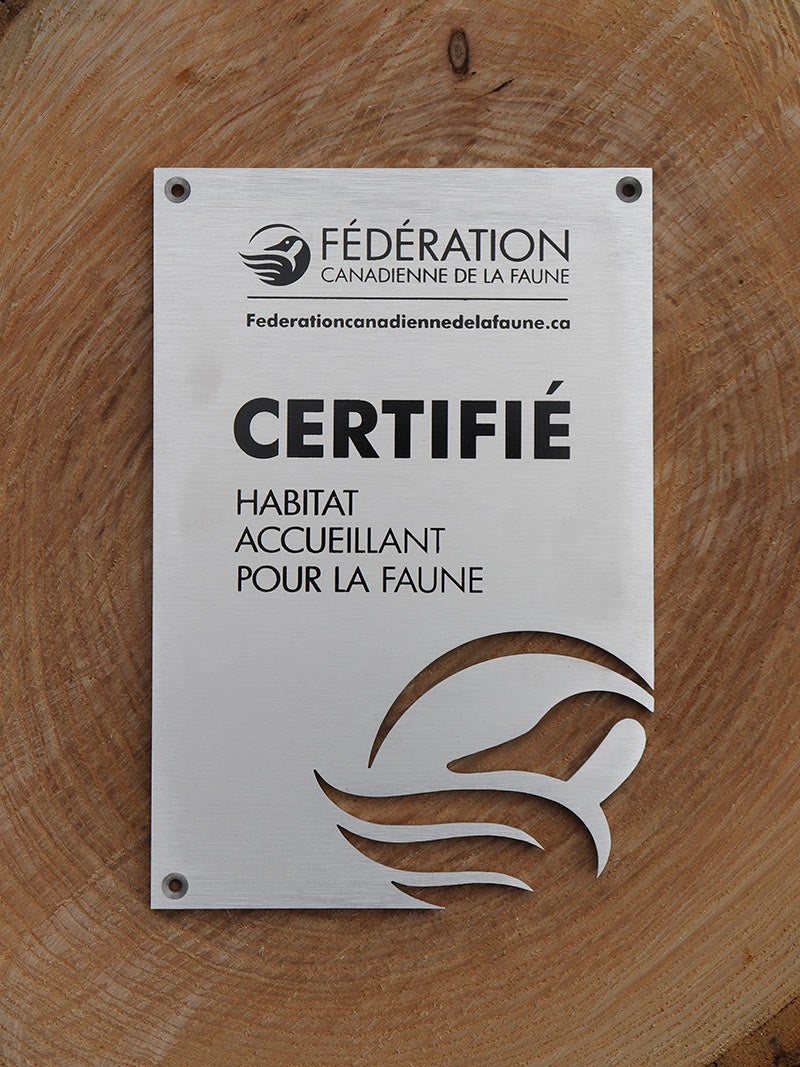 Garden Habitat Certification sign