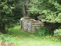 composters under trees