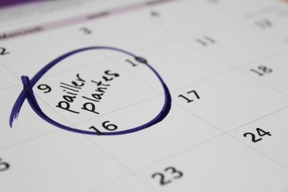 calendrier avec date spécifique sélectionner