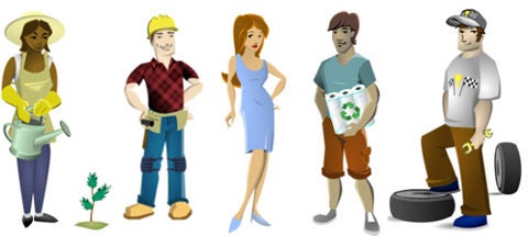 Illustration of different kinds of people