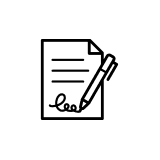 signing paper icon