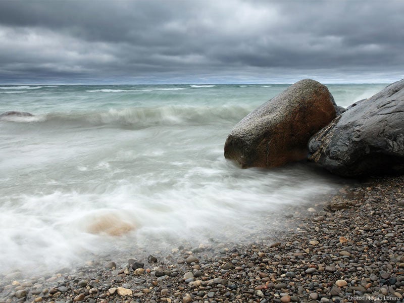 Rocky beach shore