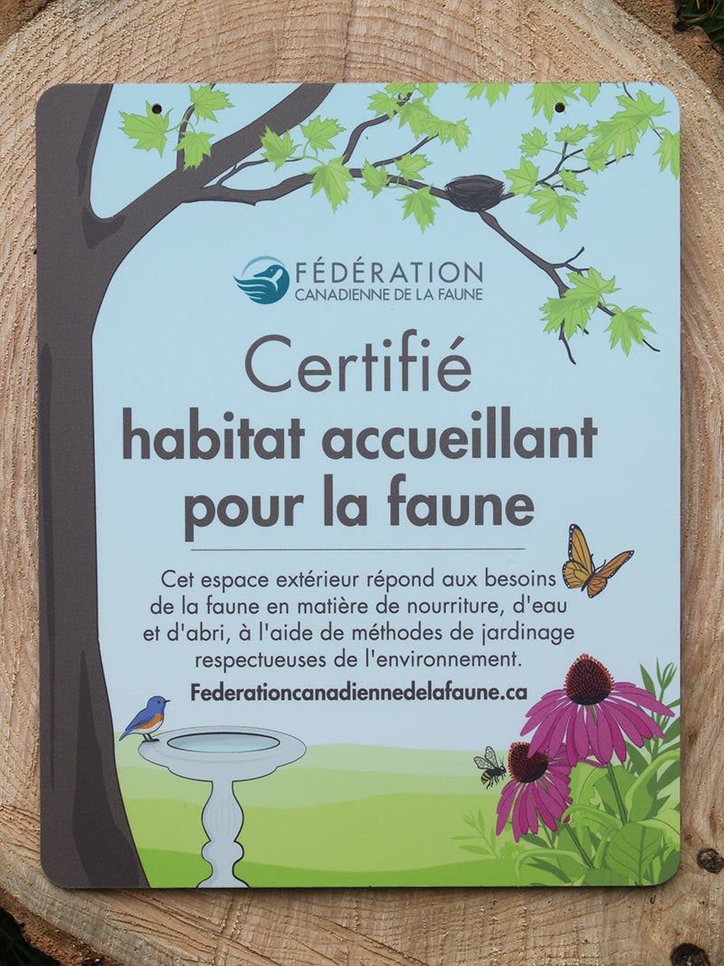 Garden Habitat Certification sign